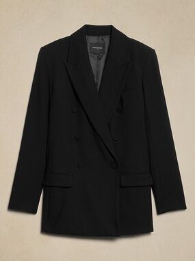 Banana Republic NEVER WORN Double-Breasted Black Women's Blazer Jacket